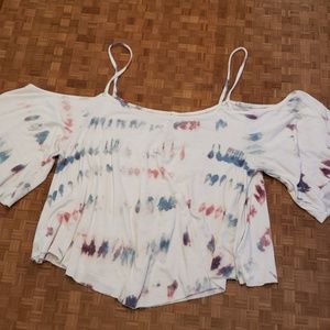 Cropped tie died tank